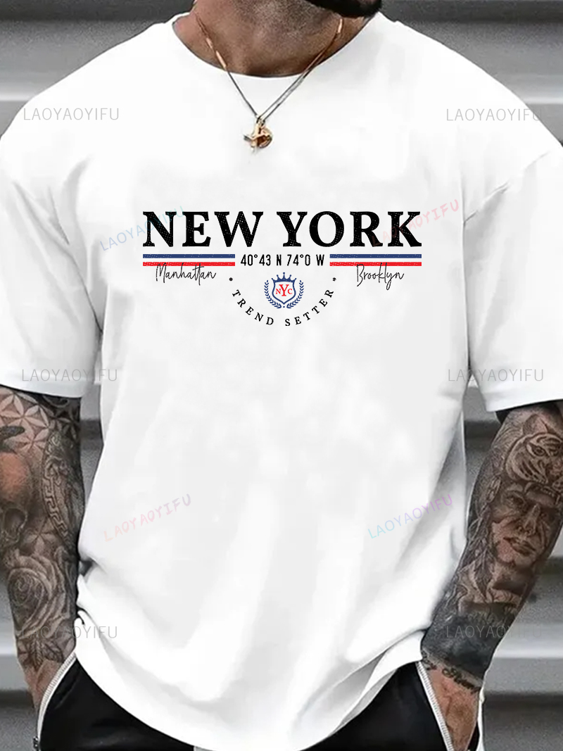Men'S Fashion New York - Koszulka z grafiką New York Letter,