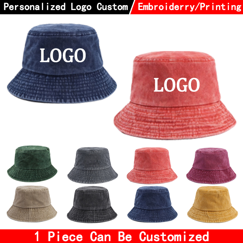 Men'S Fashion With Hat - Kapelusz typu bucket z denimu z