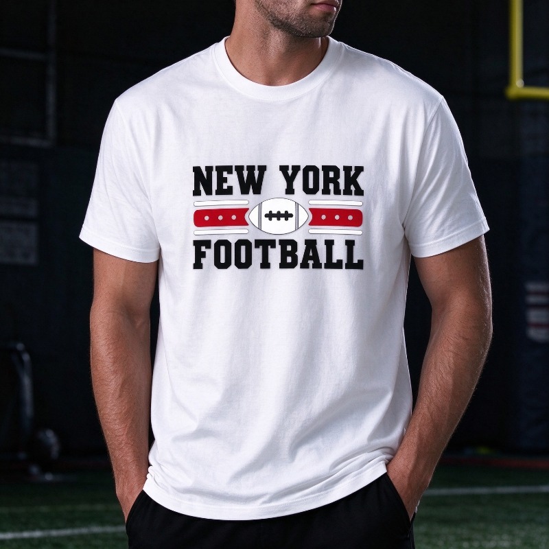 Men'S Fashion New York - Męska koszulka z grafiką amerykańskiego futbolu,