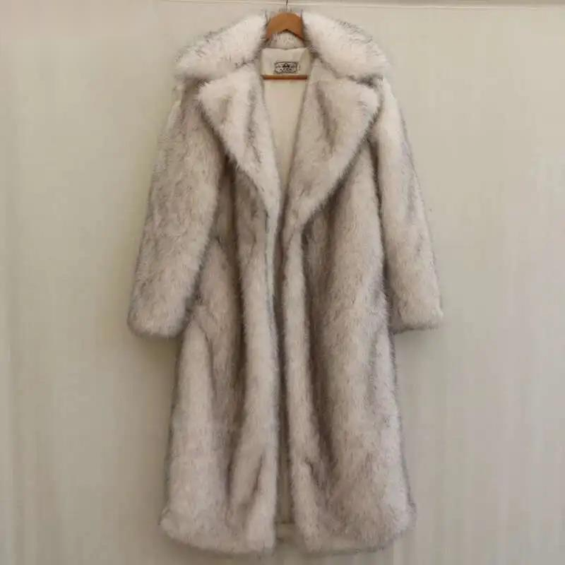 Men'S Fashion X - Męski płaszcz z imitacji futra norek,