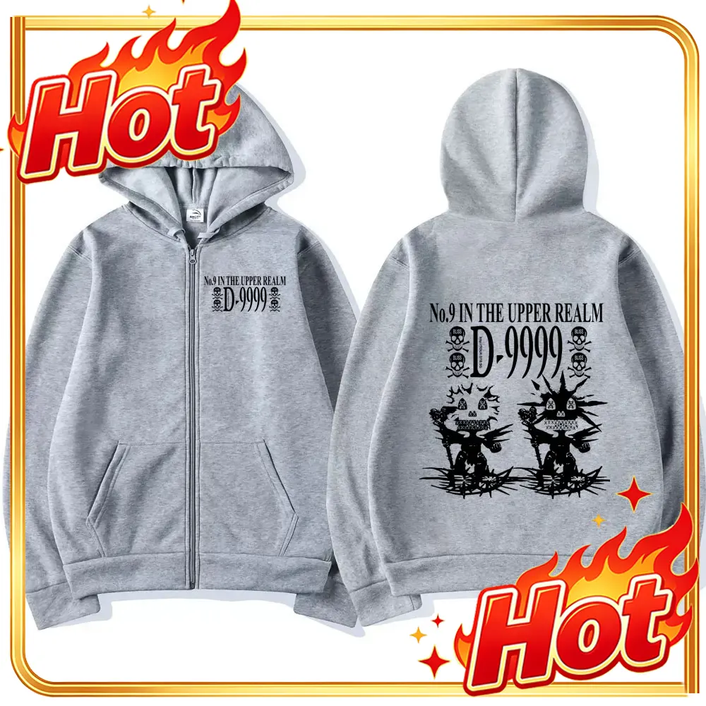 Mens Fashion Zip Up Hoodies - Szwedzki raper Bladee, bluza z kapturem