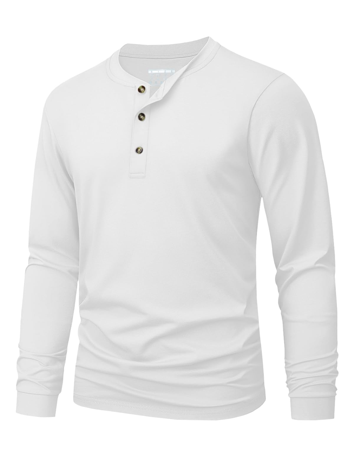 Men'S Fashion T Shirts - Męska koszulka Henley, prosta, jednokolorowa, z