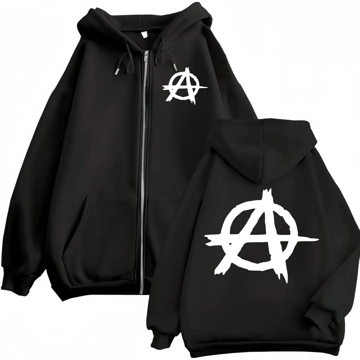 Bluzy z kapturem i zamkiem bły – Mens Fashion Zip Up Hoodies recenzja i cena