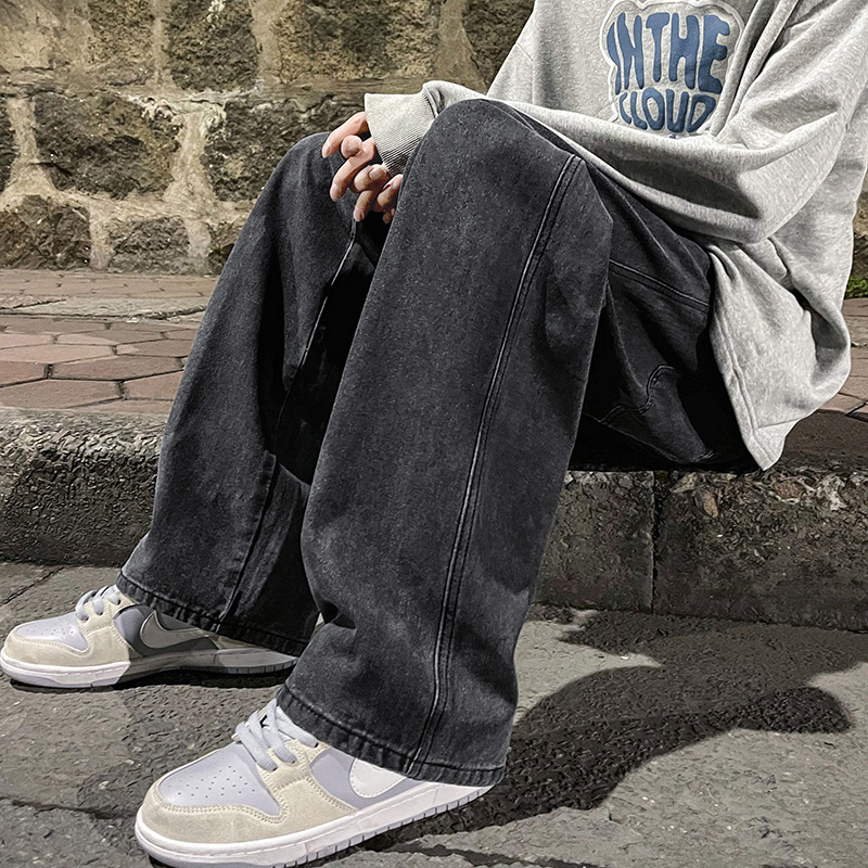 Koreańska moda męska workowate – Men'S Fashion Grey Jeans recenzja i cena