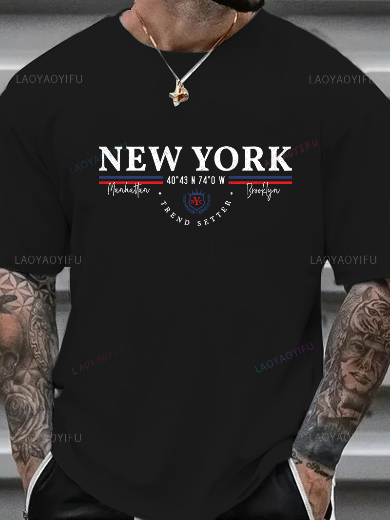Koszulka z grafiką New York Le – Men'S Fashion New York recenzja i cena