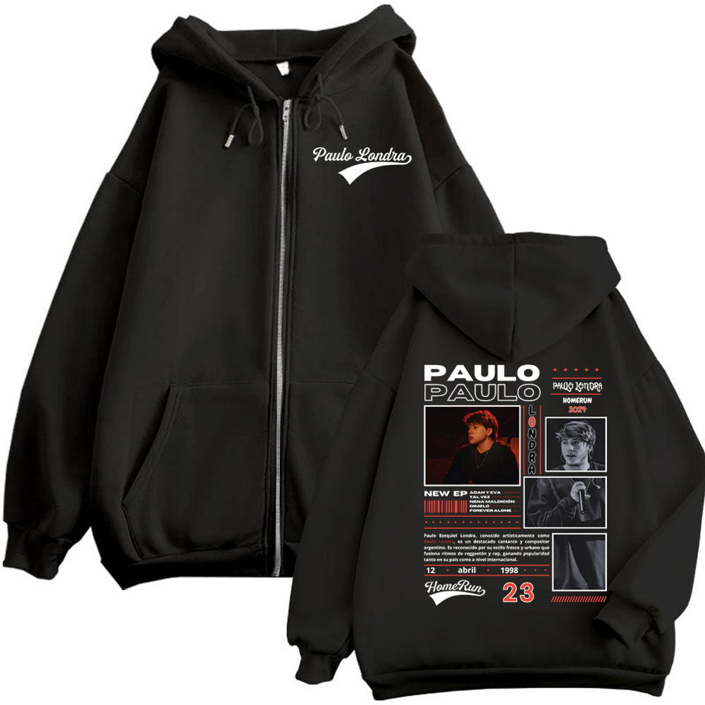 Raper Paulo Londra Homerun Alb – Mens Fashion Zip Up Hoodies recenzja i cena