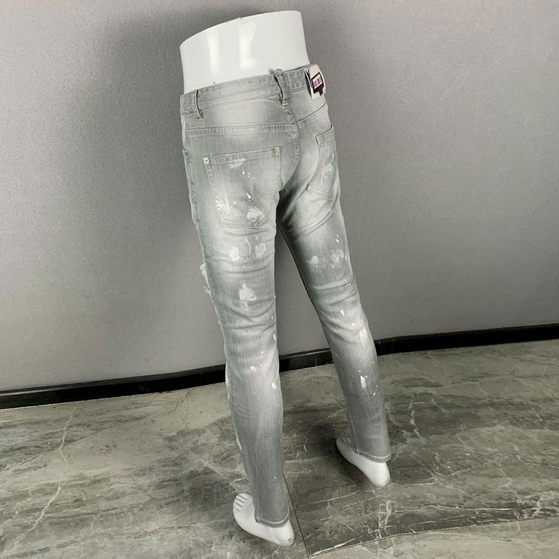 Modne, nowe dżinsy męskie, z p – Men'S Fashion Grey Jeans recenzja i cena