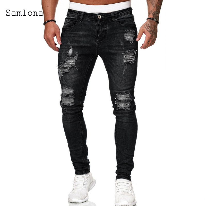Samlona Jeans męskie modne obc – Men'S Fashion Grey Jeans recenzja i cena